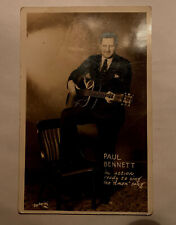 Antique Real Photo Postcard (RPPC) Paul Bennett Musician Amen Song picture