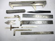 LOT OF STEEL RULES - TINY SQUARES - FEELER GAGES - +MORE picture