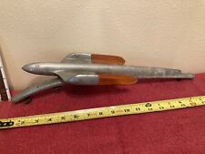 1948 Oldsmobile Olds JET PLANE AIRPLANE Hood Ornament w/ Orange Lucite Wings picture