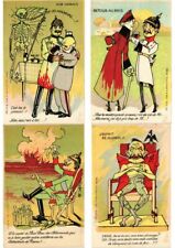 POLITICAL PROPAGANDA SATIRE WWI HELVIG PARIS 12 Vintage Postcards (L2884) picture