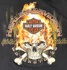 Harley Davidson Bangkok Thailand Biker Motorcycle Men’s Black T Shirt Size 2XL picture
