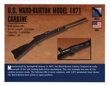 U.S. Ward Burton Model 1871 Carbine Rifle  Atlas Classic Firearms Card picture