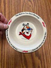 Vintage Frosted Flakes Cereal Bowl Kelloggs, Tony The Tiger, Retro 90s Plastic picture