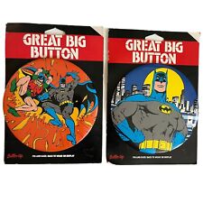 Vintage 1982 DC Comics Batman Robin Great Big Button Pin Back Lot 6