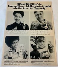 1973 RC and Diet Rite Cola ad ~ HELP BUILD A BETTER AMERICA picture
