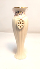 Lenox Mothers Day Vase Porcelain Heart Charm Gold Trim Flowers  NEW   3011 picture