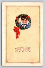 Merry Merry Christmas Embossed VINTAGE Postcard picture
