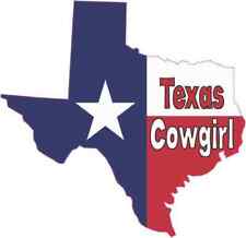 5in x 5in Texas Cowgirl Vinyl Sticker Car Truck Vehicle Bumper Decal picture
