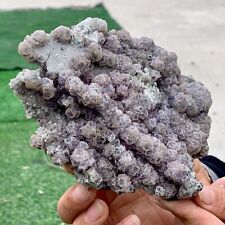 374G Rare transparent purple cubic fluorite mineral crystal sample picture
