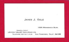 Vintage Lehigh Valley Railroad Business Card - San Francisco, CA - 1960's picture