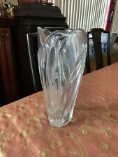 Lenox Glass Floral Vase Swirl Patterns Scallop Rim 10 1/2 In.  picture