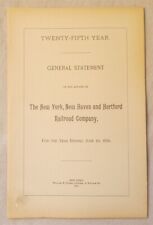 1896 GENERAL STATEMENT New York New Haven & Hartford Railroad ANNUAL REPORT  MAP picture