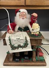 Holiday Creations Animated Musical Christmas Writing Santa Vintage 1994 Works picture