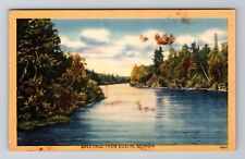 Dublin GA-Georgia, General Greetings Lake, Antique, Vintage Souvenir Postcard picture