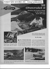 Orig. 1955 Chevrolet  210 6 cylinder 2 & 1/2 page road test, print ad category picture