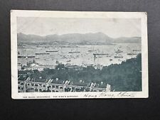 Postcard THE NAVAL ANCHORAGE THE KING'S BIRTHDAY HONG KONG CHINA c1900Ships R135 picture