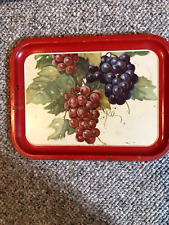 Vintage Red Grape Serving Tray picture