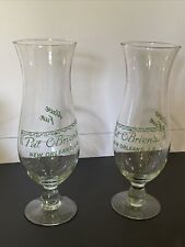 Set of Two Pat O'Briens 24 oz. Hurricane Glasses New Orleans Drinking Glass picture