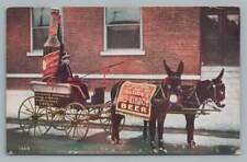 Red Ribbon Beer Advertising Cart LOS ANGELES Mathie Brewing Co Antique 1910s picture