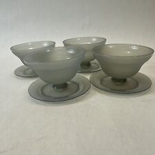 Vintage Tupperware Pudding Parfait Dessert Cup Set of 4 Smoke Gray #754 No Lids picture