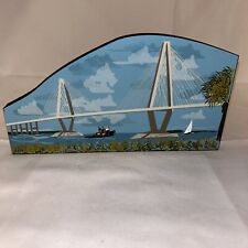 The Cooper River. Bridge Charleston SC Custom Wood Shelf Sitters Cutout Painting picture