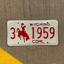 1988 Wyoming TRUCK License Plate Vintage Auto Garage Sheridan Birth Year 3 1959 picture