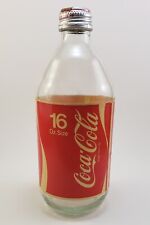 Vintage Circa 1980s/1990s Coca-Cola Classic Glass Bottle 16oz Paper Label w/Cap picture