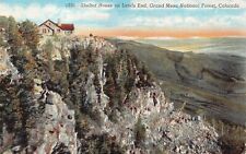 Grand Mesa CO Colorado Shelter House Lands End Observatory Vista Vtg Postcard B9 picture