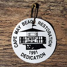 1991 Cape May New Jersey Beach Restoration Dedication Tag with Pin picture