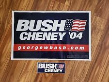 Bush Cheney 2004 Presidential Election Campaign Yard Sign And Bumper Sticker 04 picture