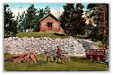 Cabin at Campfire Grounds Pinecrest CA California DB Postcard W5 picture
