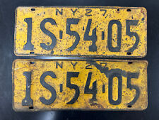 1927 Matching New York State License Plate “1S 54 05” picture
