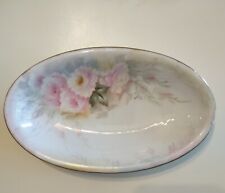 Krister Porzellan-Manufaktur  KPM Vintage Floral Hand painted Porcelain Tray... picture