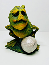 Vintage Apsit Bros Toad Frog & Golf Ball Figurine 4.5” 1998. FATHER’S DAY GIFT picture