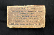 USGI WWII 4” Bandage Compress First Aid Kit Camouflage picture