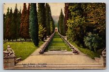 Lago Di Como Cernobbio Nel Parco Di Villa D'Este Vintage Postcard A186 picture
