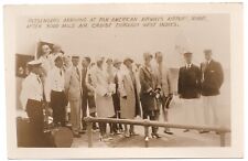 RARE 1930 Pan American Airways Airline Issued RP PC at Miami Ed Musick at Right. picture