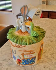 New Bugs Bunny Cookie Jar Vintage 1996 Warner Bros Hole Sweet Hole Original Box picture