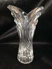Vintage Clear Crystal Draped Twist 8” Vase picture