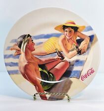 Lot Of 2 Vintage Coca Cola Advertising Salad Plates Retro Glamour Chic Style picture