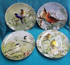 Hautman Brothers 2004 Tone World  Decorative Bird Plates Set Of 4 Cardinals picture