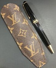 Made In USA Monogram Leather Pen Sleeve For Mont Blanc and Luxury Pen picture