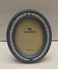 Wedgwood England Jasperware Baby Blue Oval Picture Photo Frame 6” X 5” picture