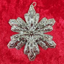 Gorham Sterling Silver Snowflake Christmas Ornament 1974 picture