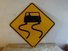 PENNSYLVANIA Authentic  Retired SLIPPERY WHEN WET Road Sign Street picture
