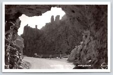Claypool Arizona~View Through Claypool Tunnel~1940s Frashers RPPC picture
