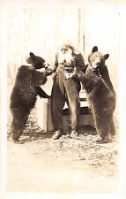 H13/ Harrison Michigan RPPC Postcard c1930s Spikehorn Meyers Bear 2 picture