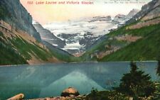 Alberta Canada, 1908 Lake Louise and Victoria Glacier, Rockies, Vintage Postcard picture