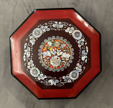 Vintage Chinese Lacquer Inlaid Mother of Pearl 