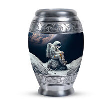 Creamation Urns Astronaut Suit Sitting Cracked Stone (10 Inch) Large Urn picture